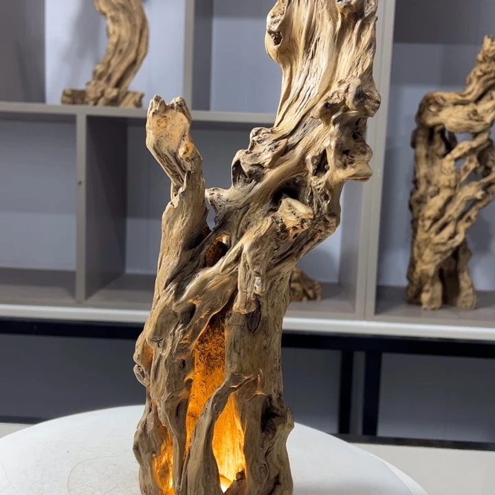 木石榴木榴疤镂空树灯