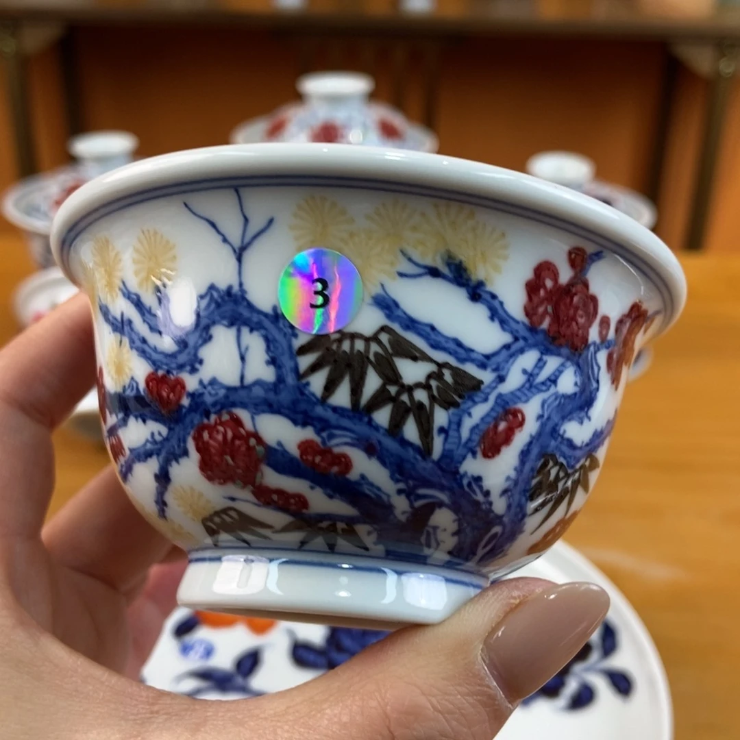 手绘现代茶具非古董