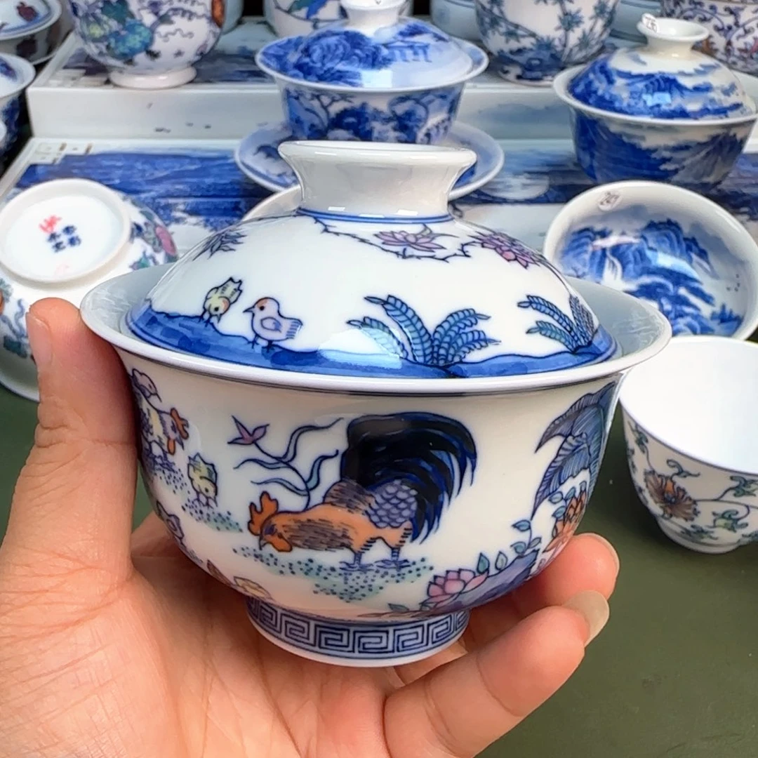 景德镇纯手绘茶具圆圆247