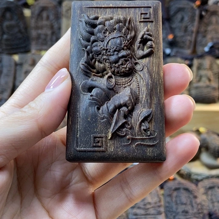 木定*芽庄黄奇楠黄财神牌