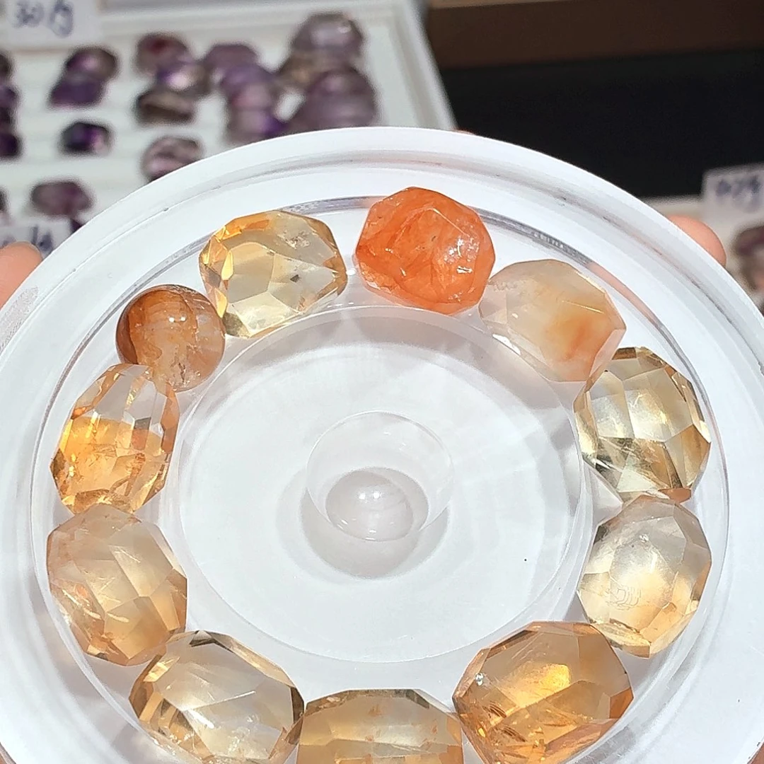 水晶珠宝半成品未镶嵌黄水手串可单出
