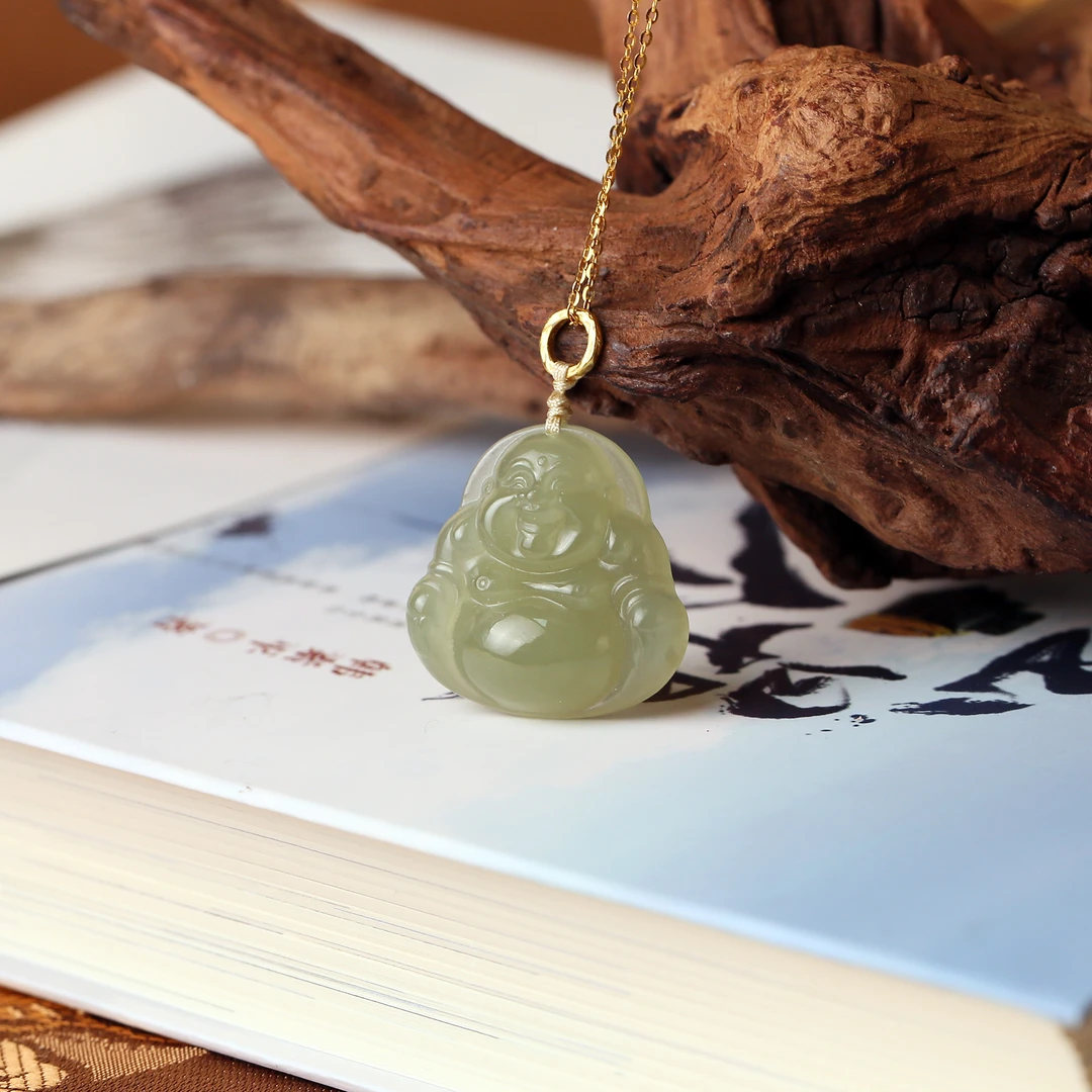 国玉天工天然和田玉佛公挂坠