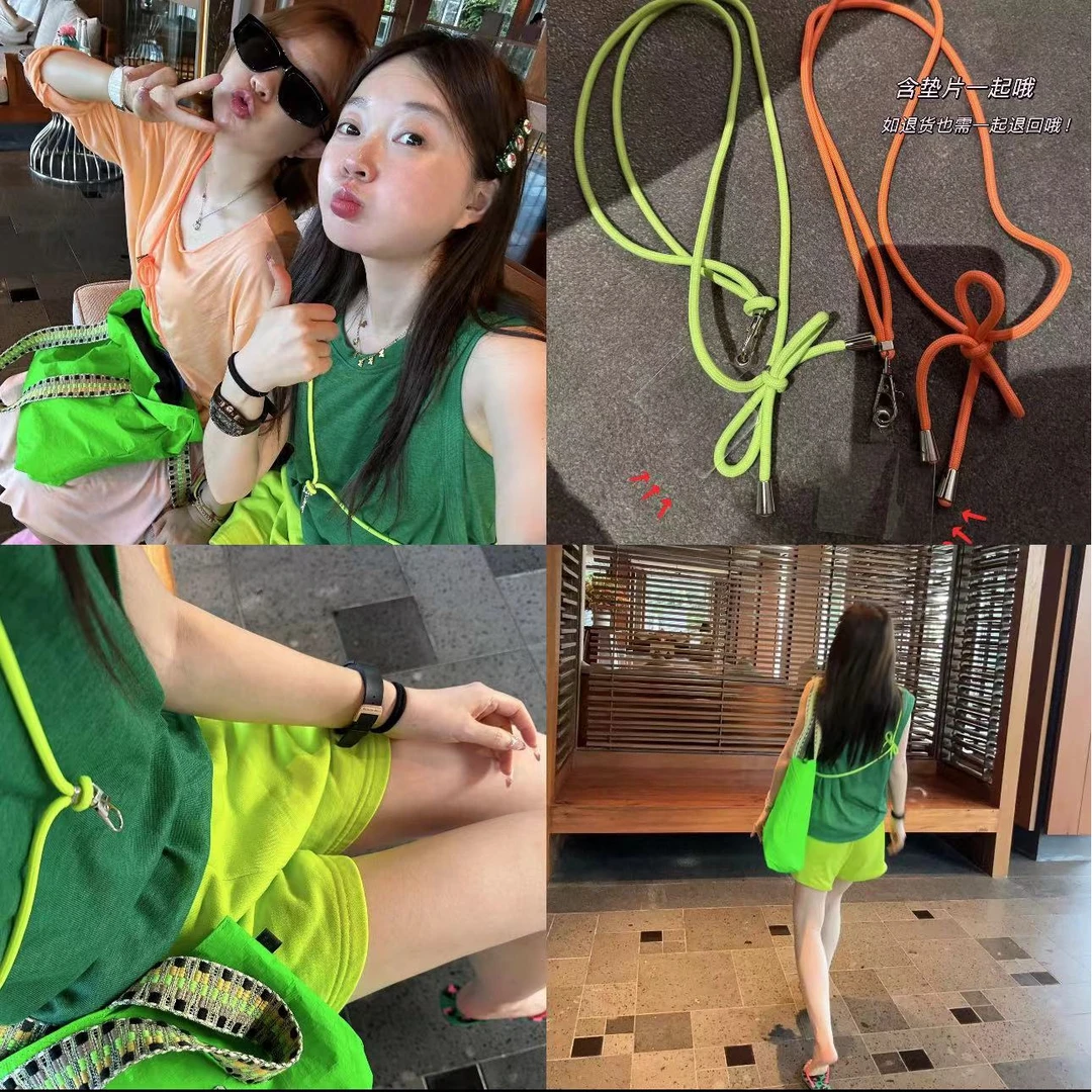 【BORAKOO】【吉莉】橘/绿两色~手机挂绳（含垫片）