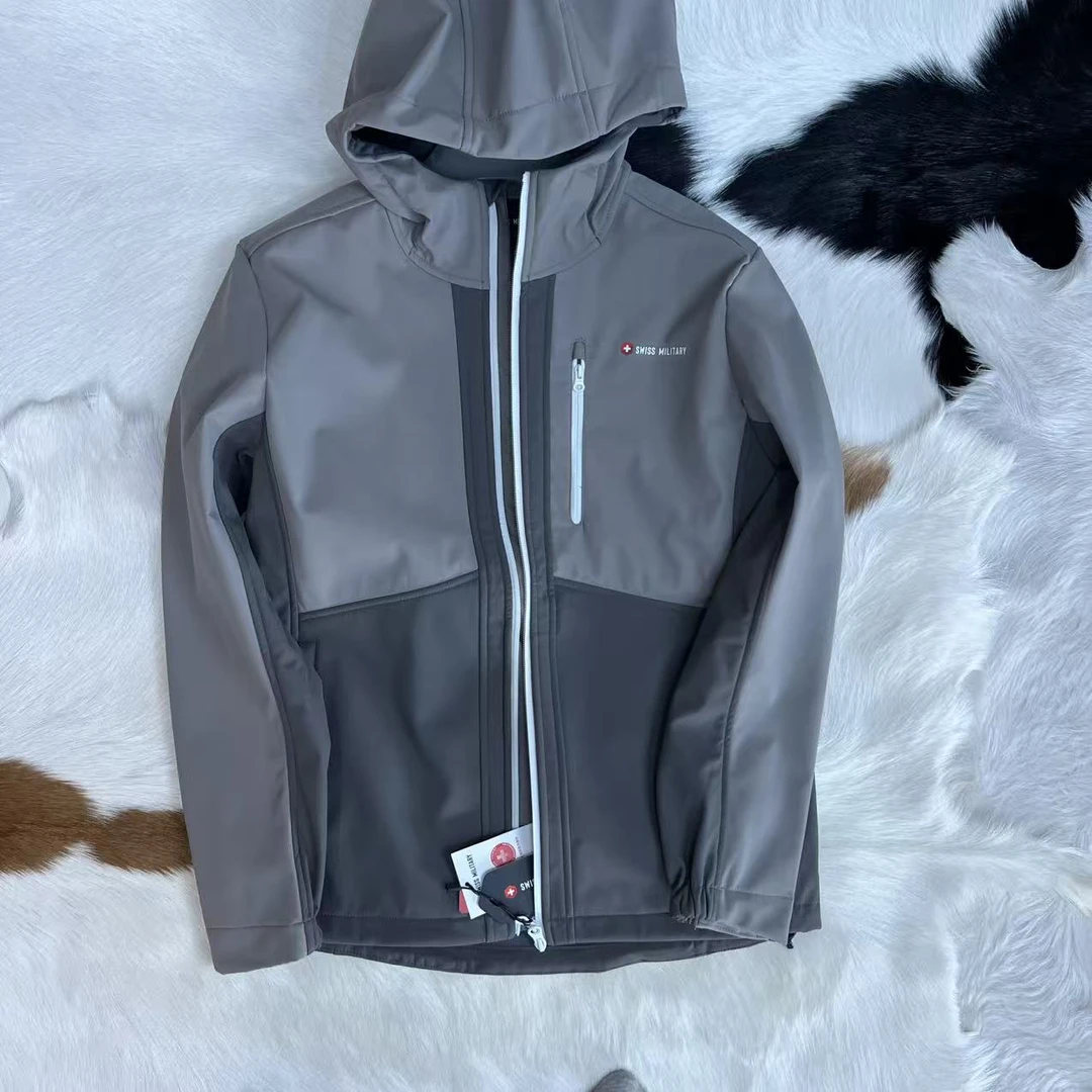 户外鼻祖 瑞典订单 男士秋季一体绒拼接连帽软壳运动夹克外套