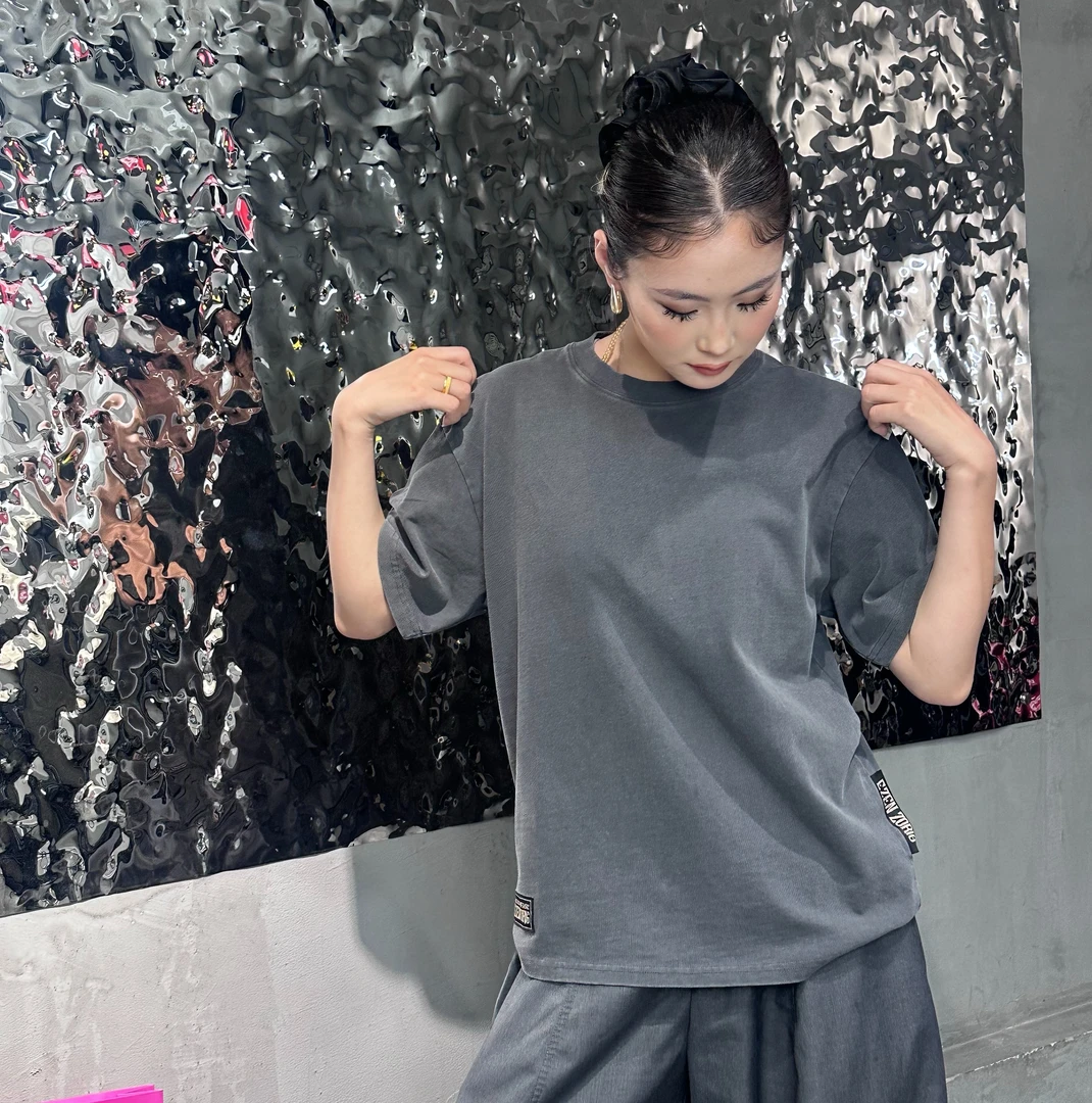 重工洗水休闲T恤ins男女同款百搭复古夏季