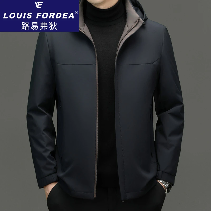 Louis Fordea/路易弗狄羽绒服男款轻奢痞帅男装商务大气保暖外套