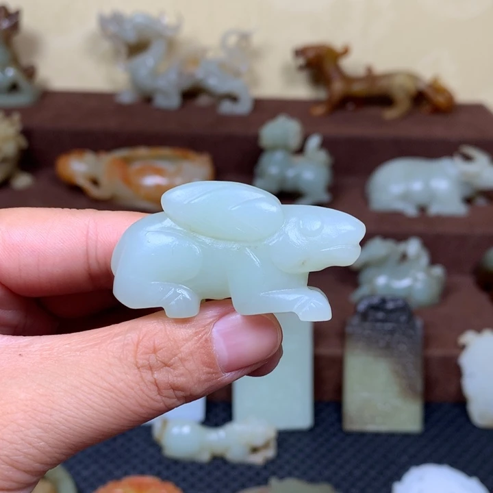 和田玉未镶嵌把件梦*