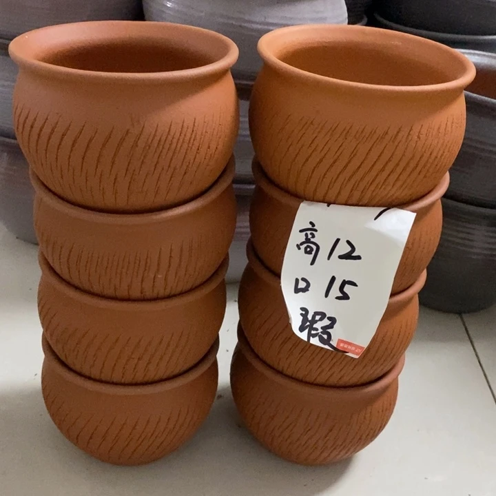 粗陶红陶绿植花盆957