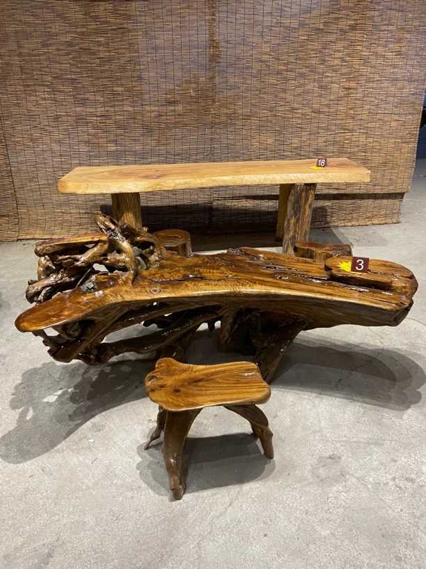 根包石天然造型独特美关茶台