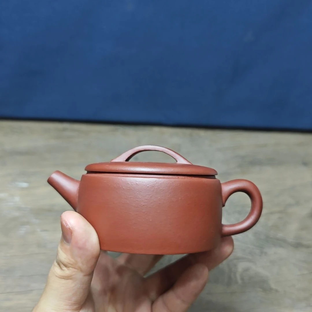 茶壶紫砂红皮龙内推汉瓦170cc