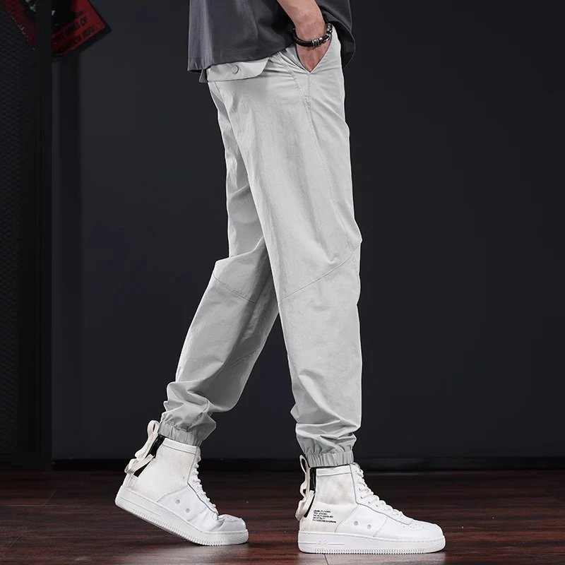 Cebrodz夏季休闲裤男新款潮流梭织运动裤英伦雅痞百搭哈伦束脚裤