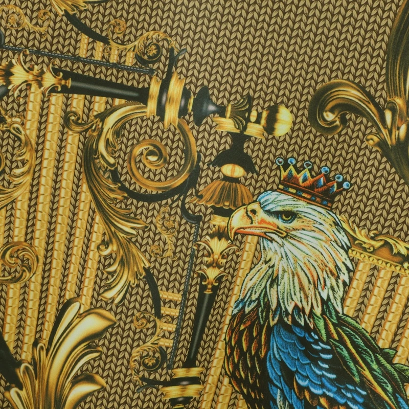 【新爆款】皇冠雄鹰圆领夏季男士短袖t恤冰丝印花麦穗休闲修身体恤