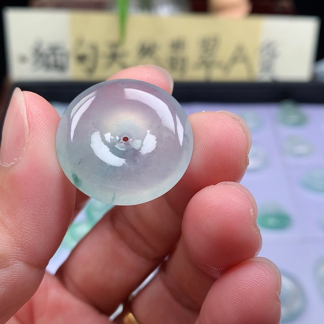 翡翠散珠缅甸天然A货翡翠冰种平安扣