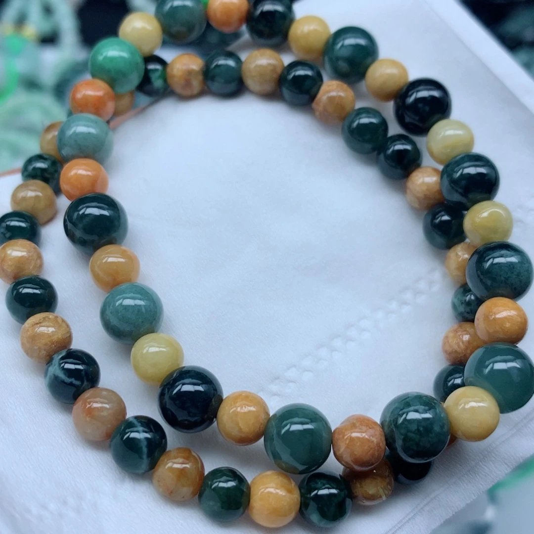 翡翠未镶嵌颈饰手串