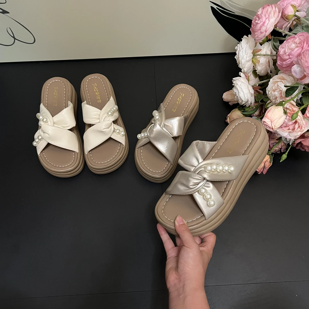 厚底6.5厘米沙女鞋2025新款夏季外穿精致高级感凉拖鞋配一字拖