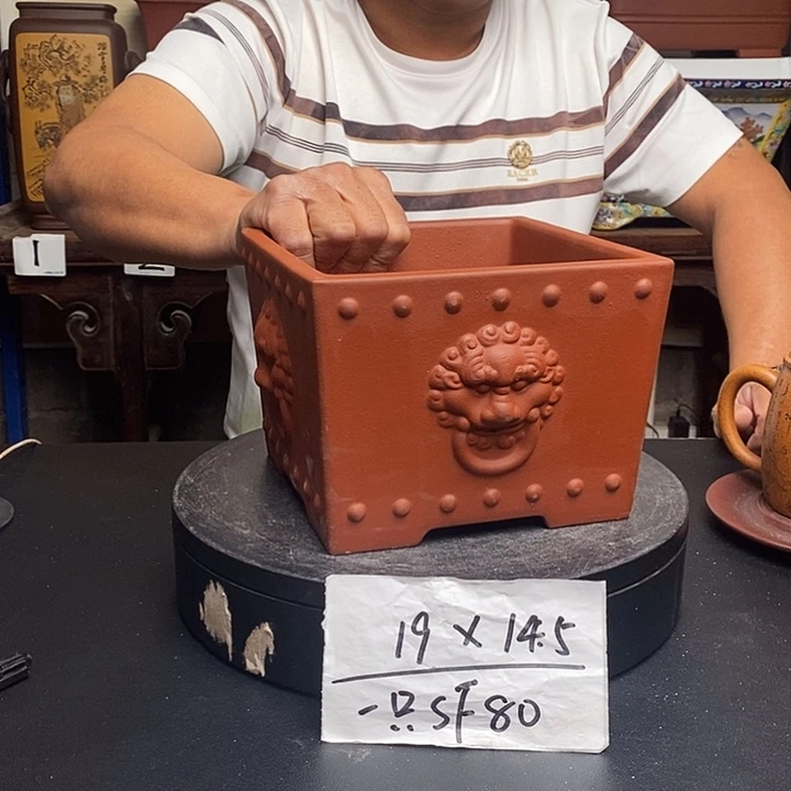 紫砂花盆货号一只SF80