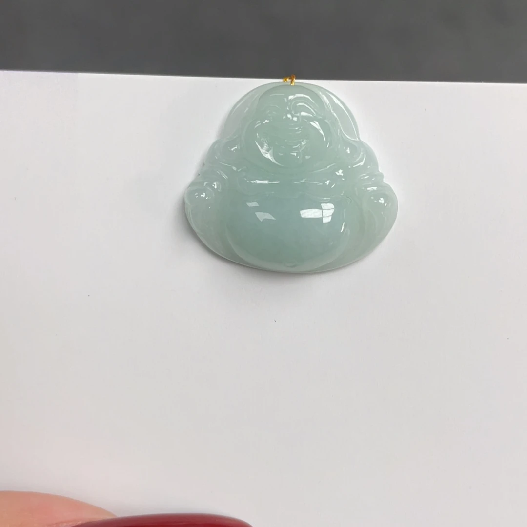 翡翠未镶嵌颈饰佛公