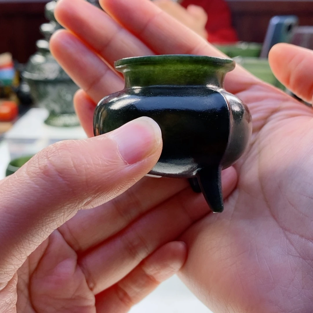 和田玉（青玉）摆件未镶嵌南****地