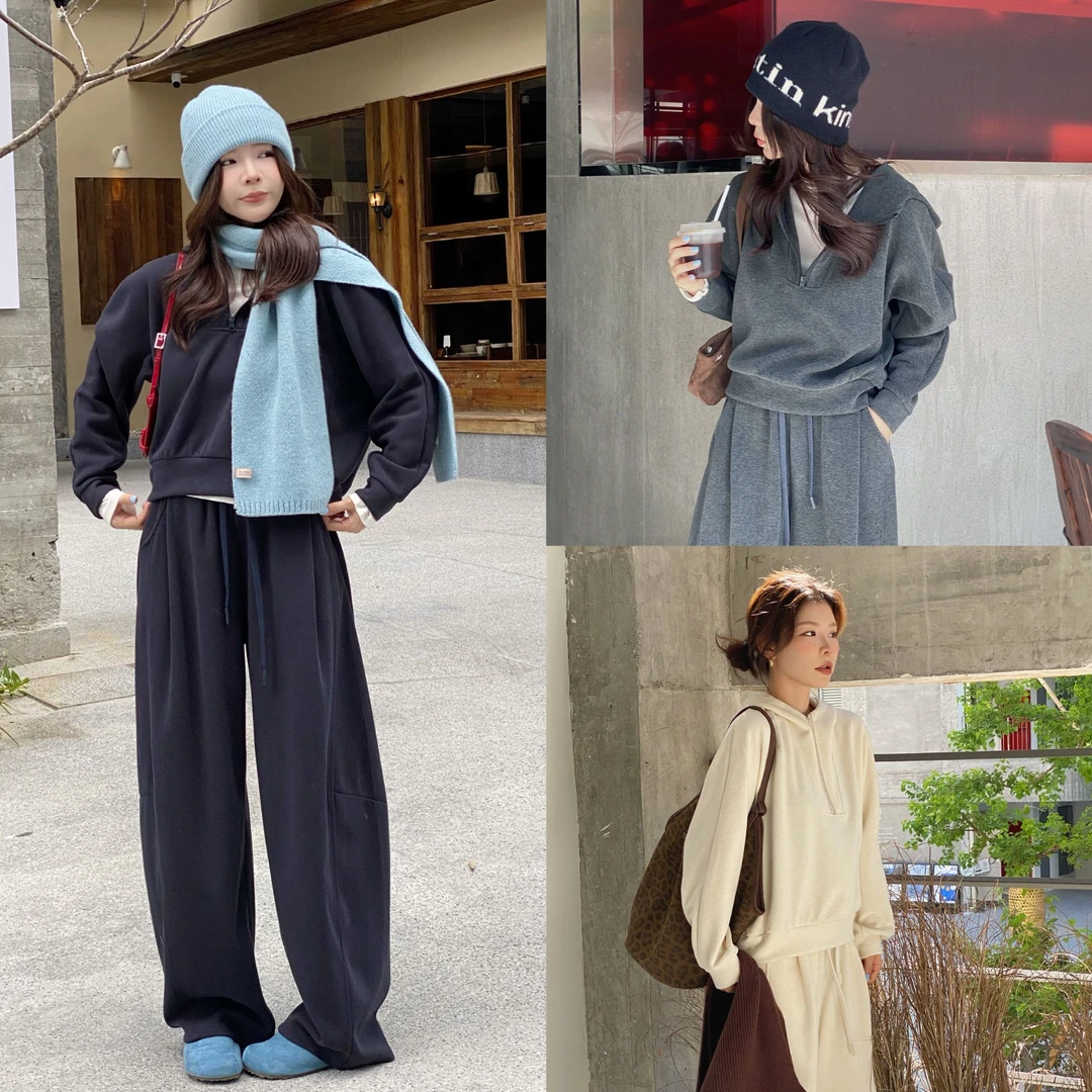 Gielgie/吉即【有米套装】加厚不加绒休闲运动时尚百搭卫衣卫裤套装