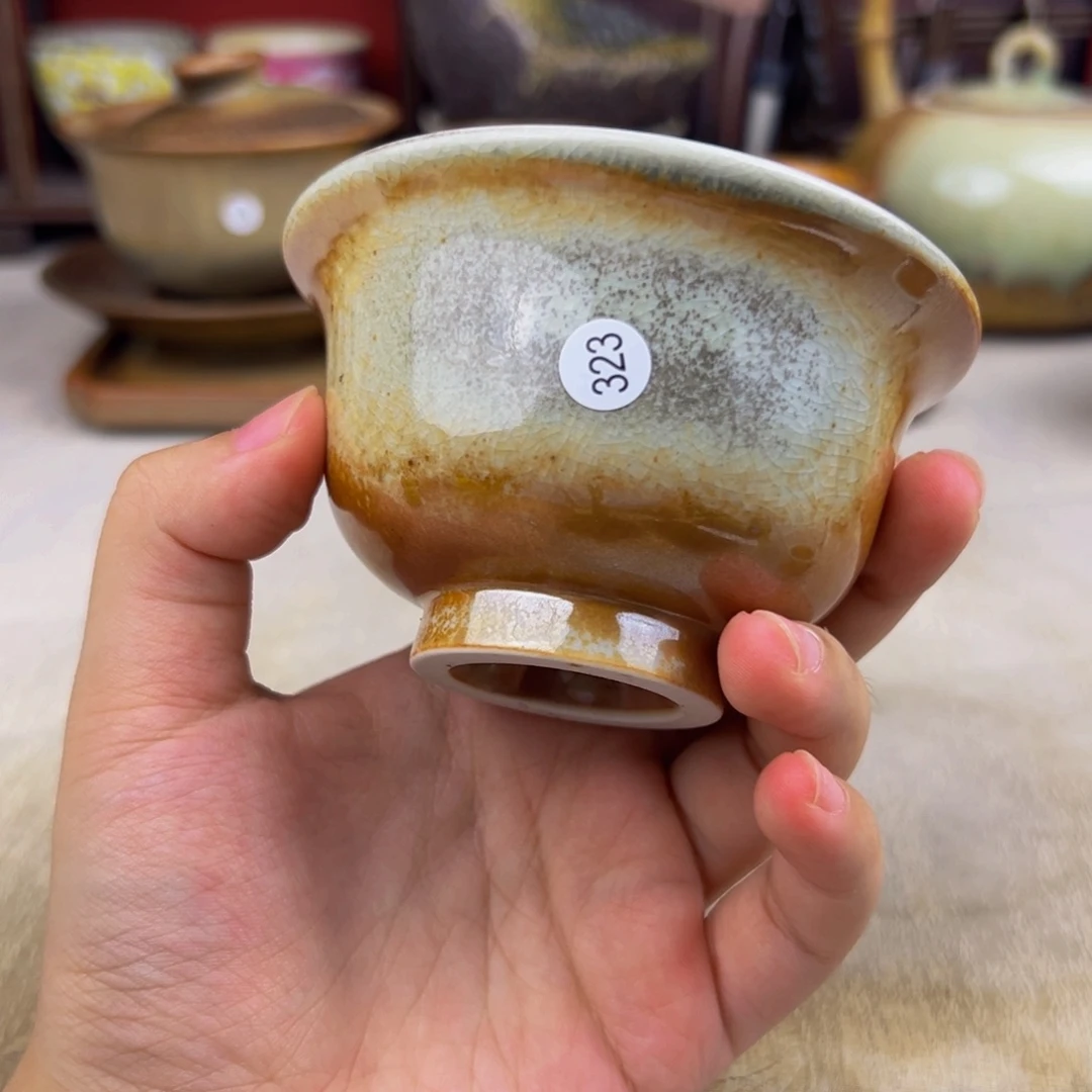 杯纯手工柴烧主人杯