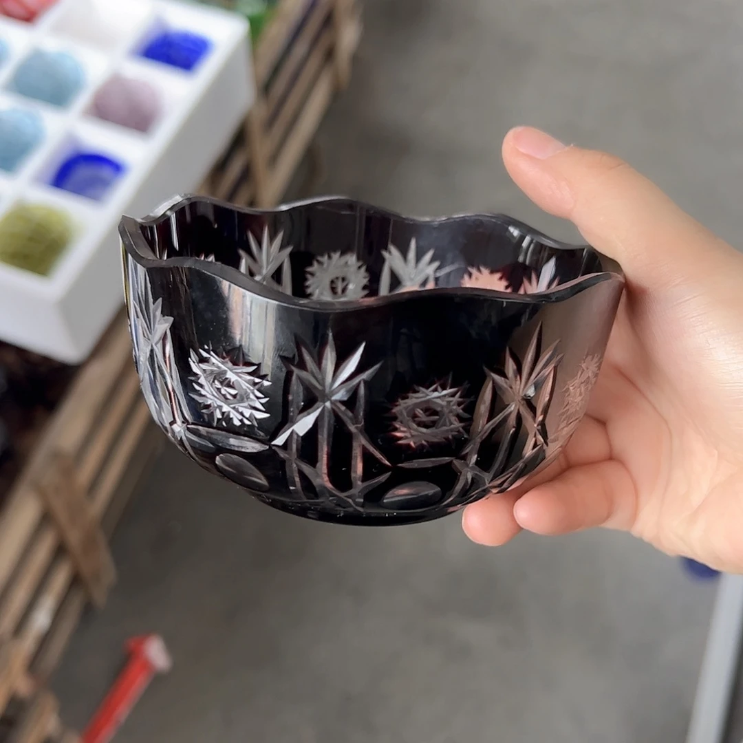 水晶玻璃高脚款微瑕一个