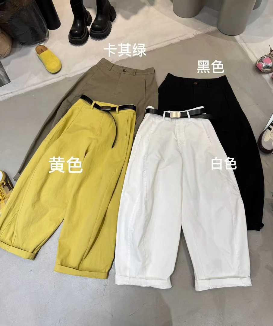 《甜椒裤》夏季新款欧货时尚工装宽松休闲裤九分裤