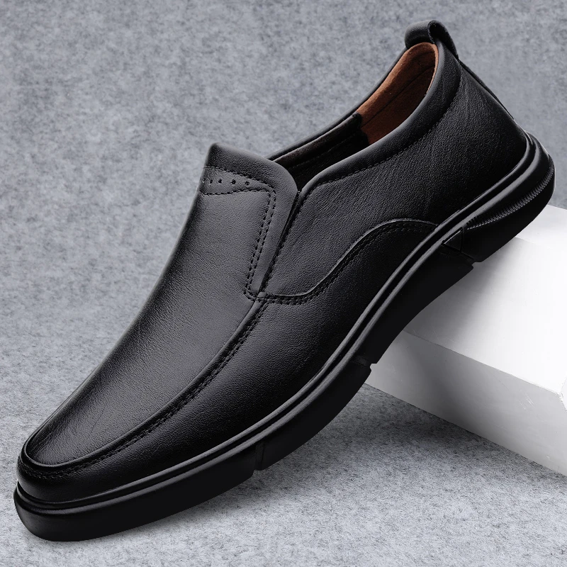 2025春季新款皮鞋男软皮软底高档休闲鞋男士轻便舒适耐磨商务鞋子