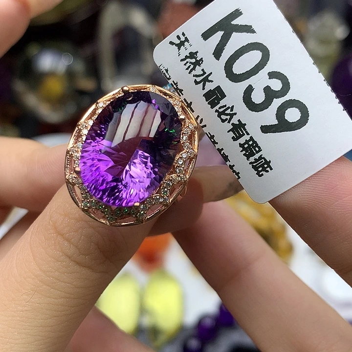 荔***之未镶嵌珠宝半成品水晶戒指