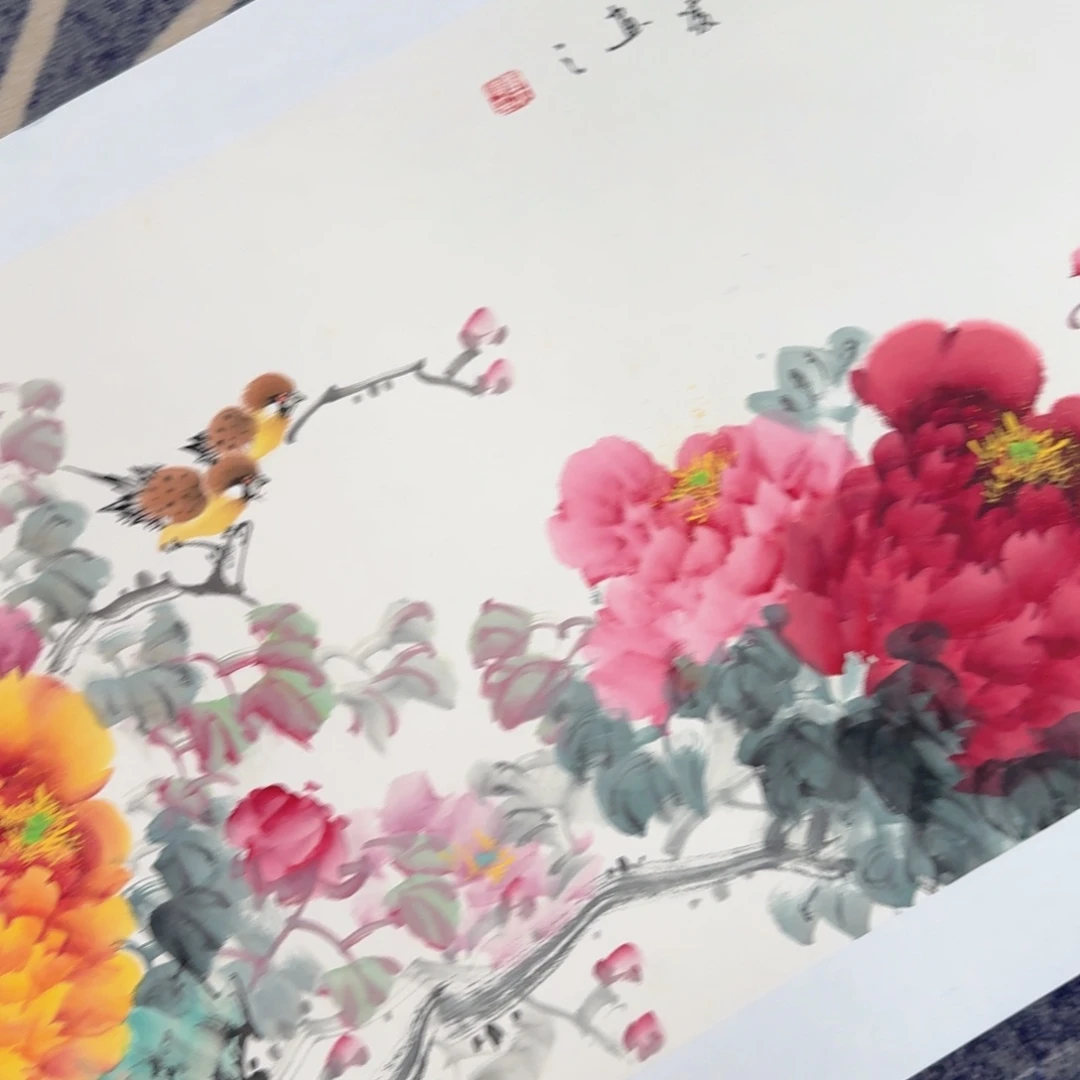 国画国画作品山水花鸟