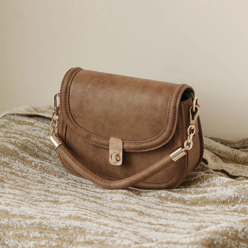 马鞍包包女款爆款2025新款百搭气质单肩斜挎包小众轻奢手提女包小