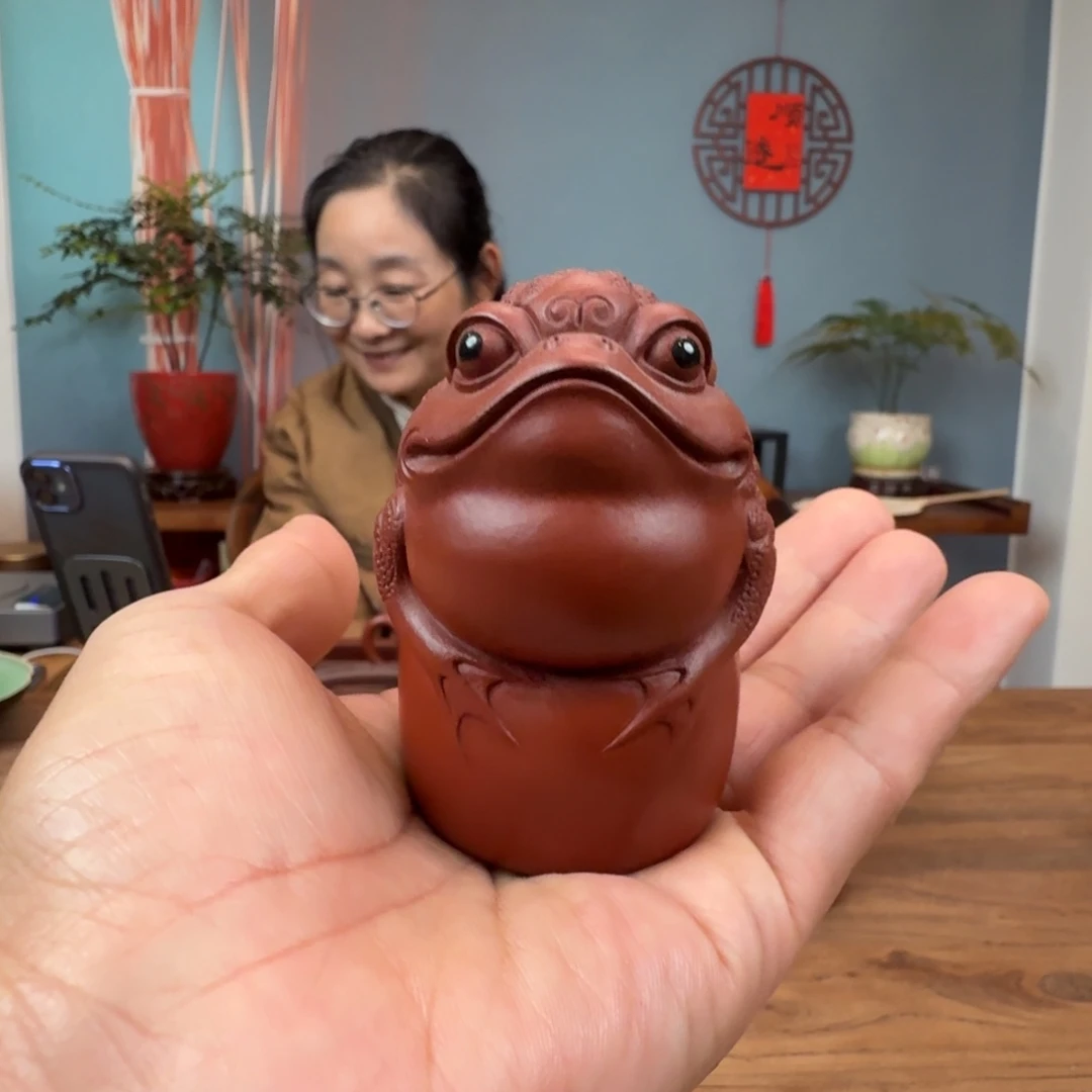 茶壶红泥大红袍蟾神