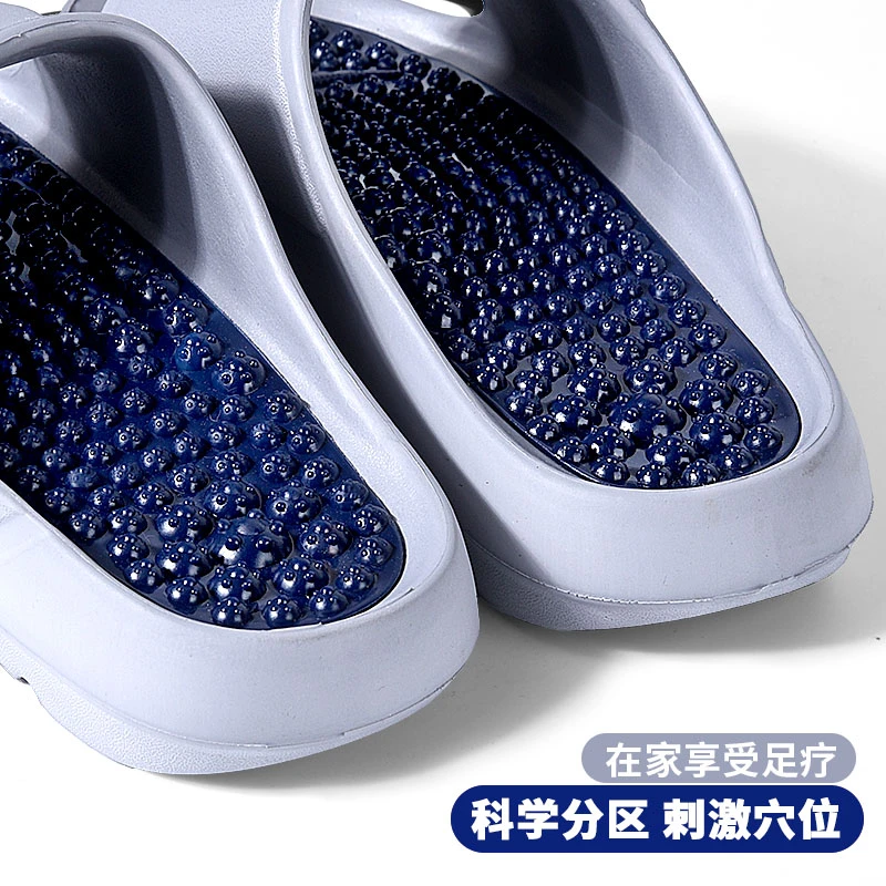 多点颗粒硬刺按摩拖鞋男士夏季厚底防滑刺激穴位脚底足疗按摩鞋女