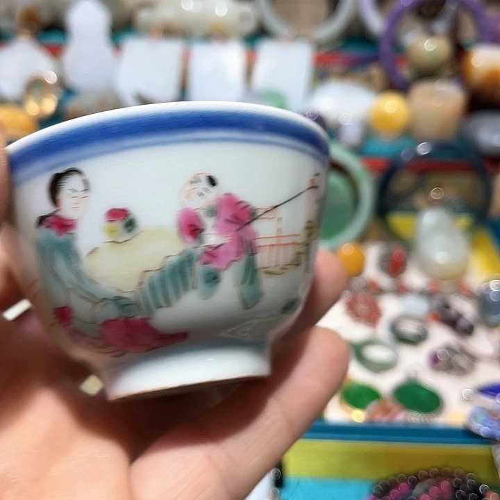 卡***王青花手绘小主人杯