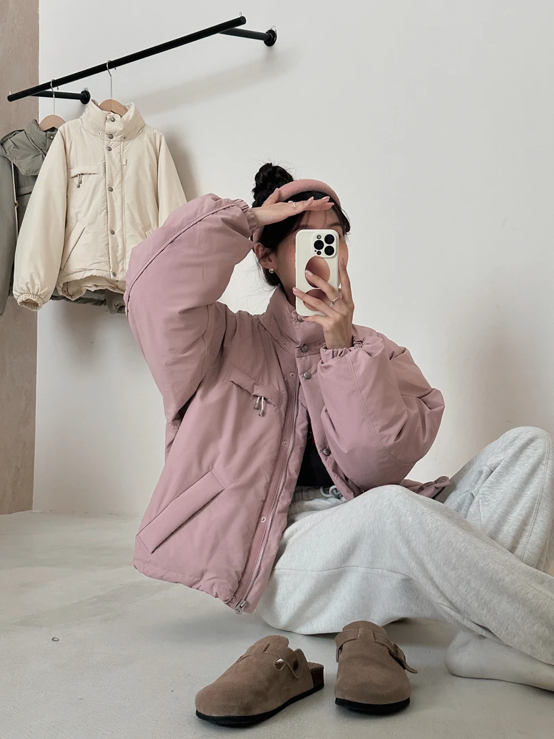 韩国保暖羽绒服帽子可脱卸女冬季加厚爆款高品质短款潮流休闲日系