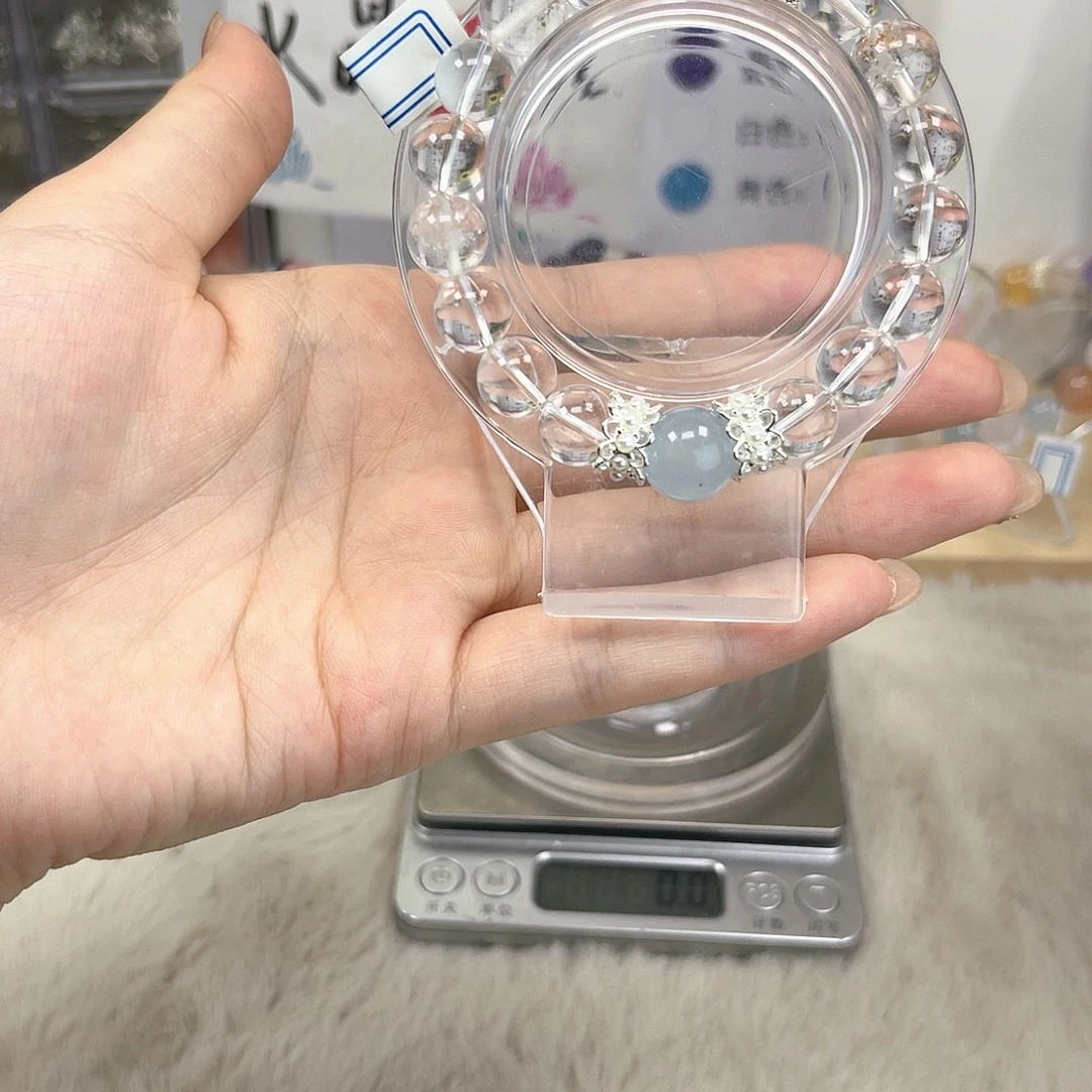 烟晶手链银S925镶嵌