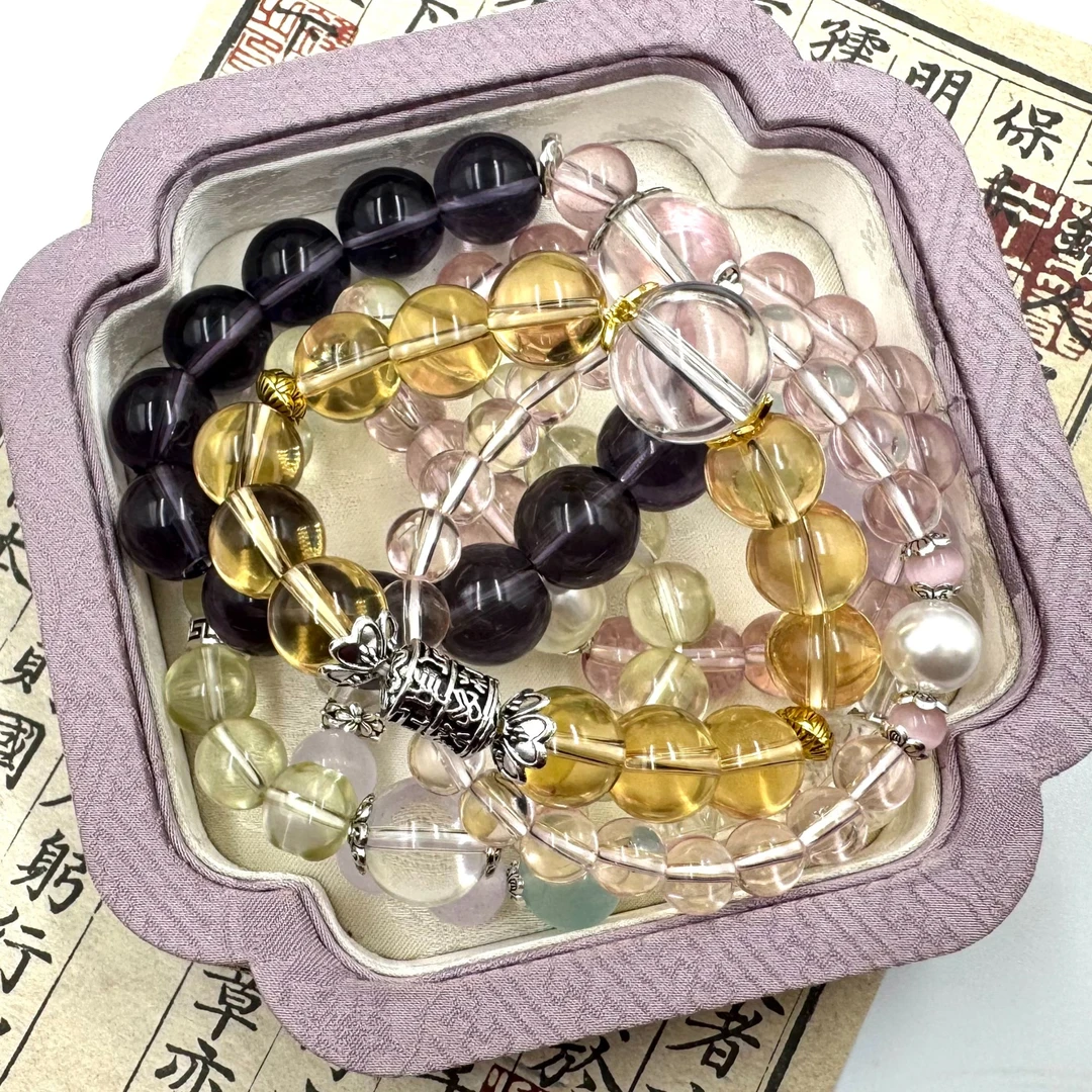 合金琉璃手链 手作百搭手串礼物小众ins情侣新中式闺蜜显白