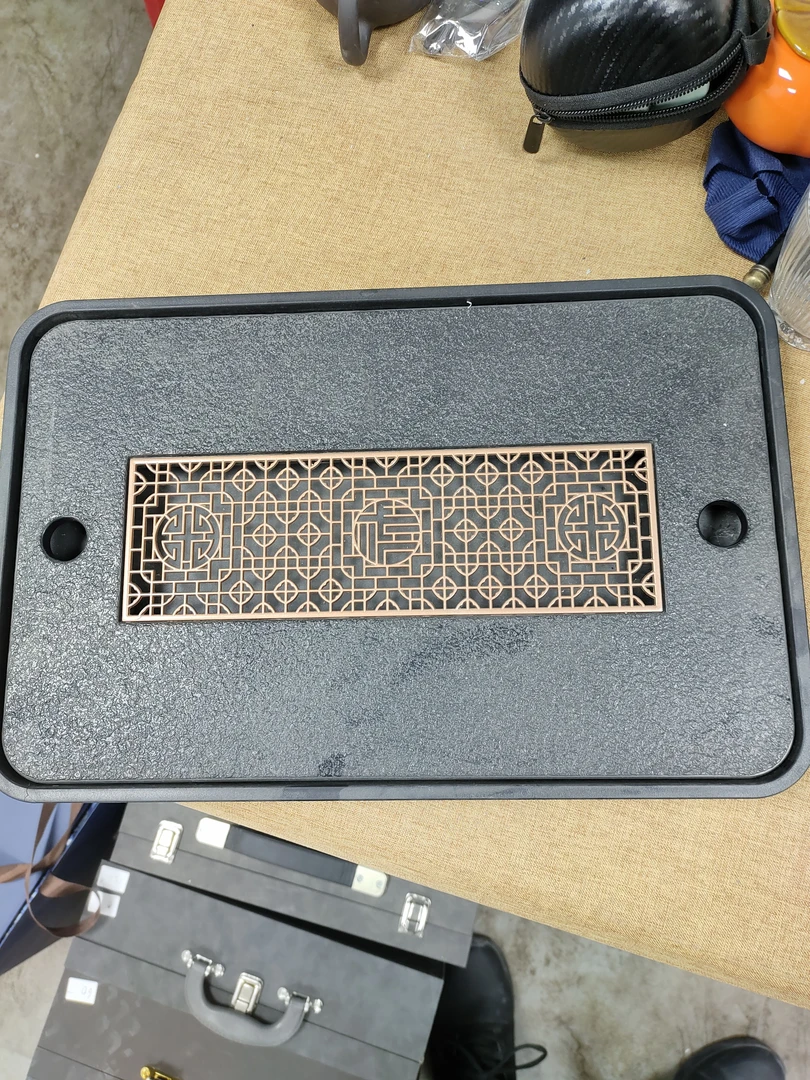仿乌金石茶盘家用小型茶托盘储水排水干泡台129