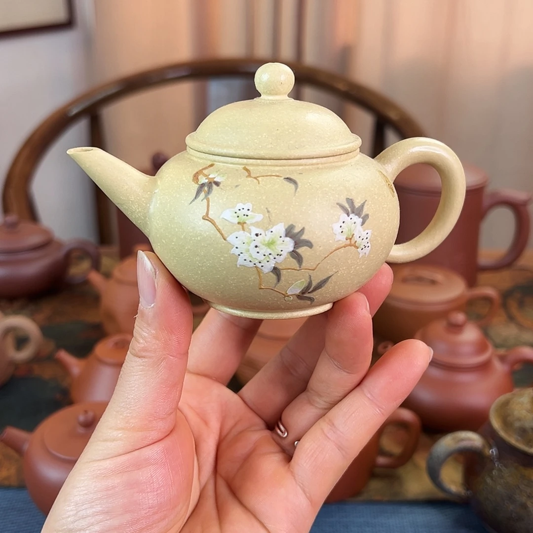 茶壶紫砂精品 泥绘水平 本绿泥 160cc