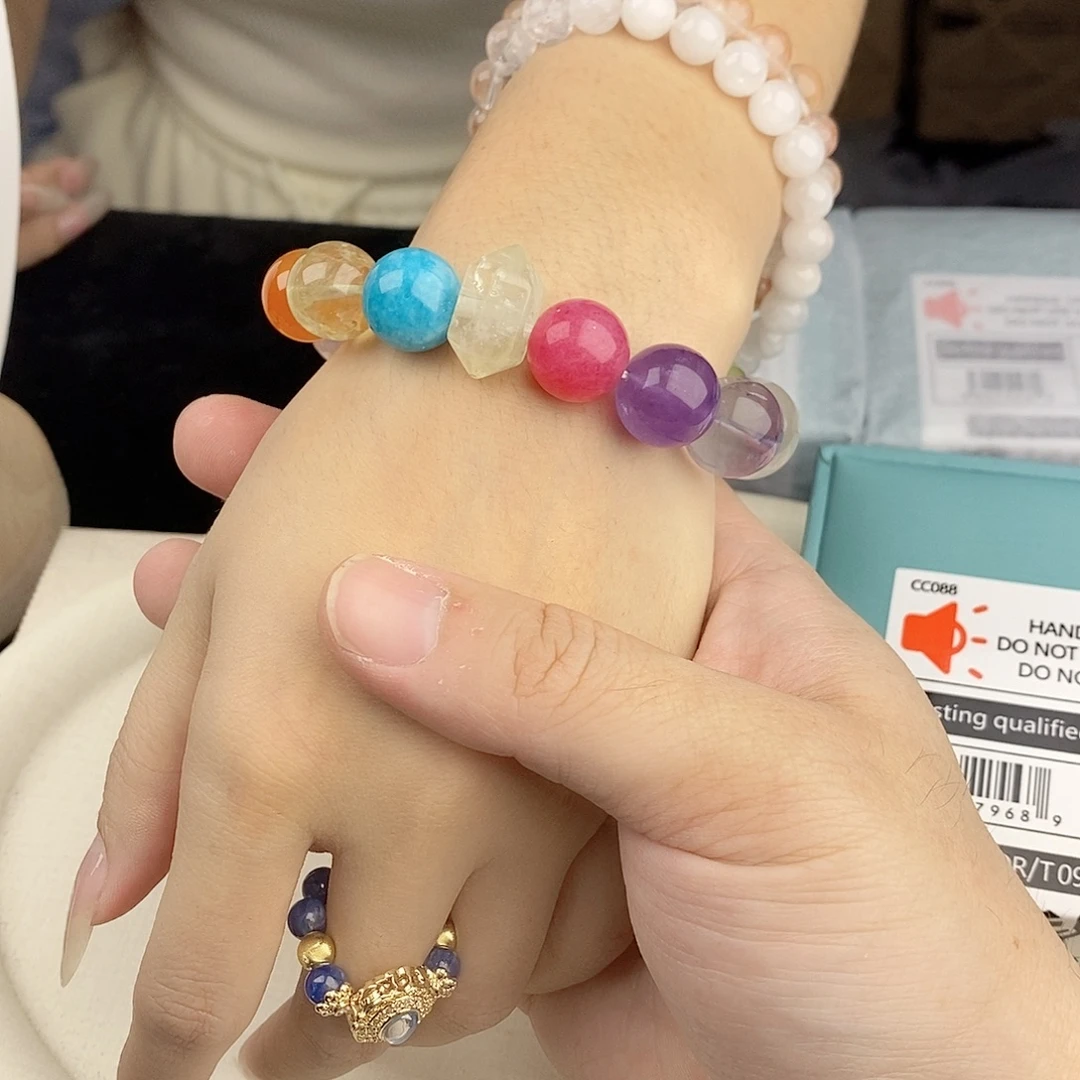 银S925镀金镶嵌手链水晶