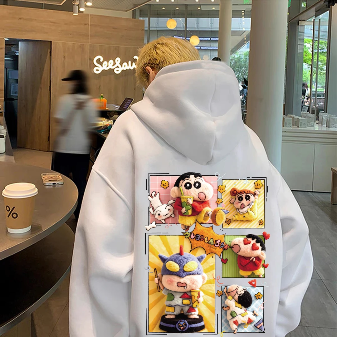 重磅加绒加厚连帽卫衣宽松双层帽美式大众男女同款男装上衣秋冬季