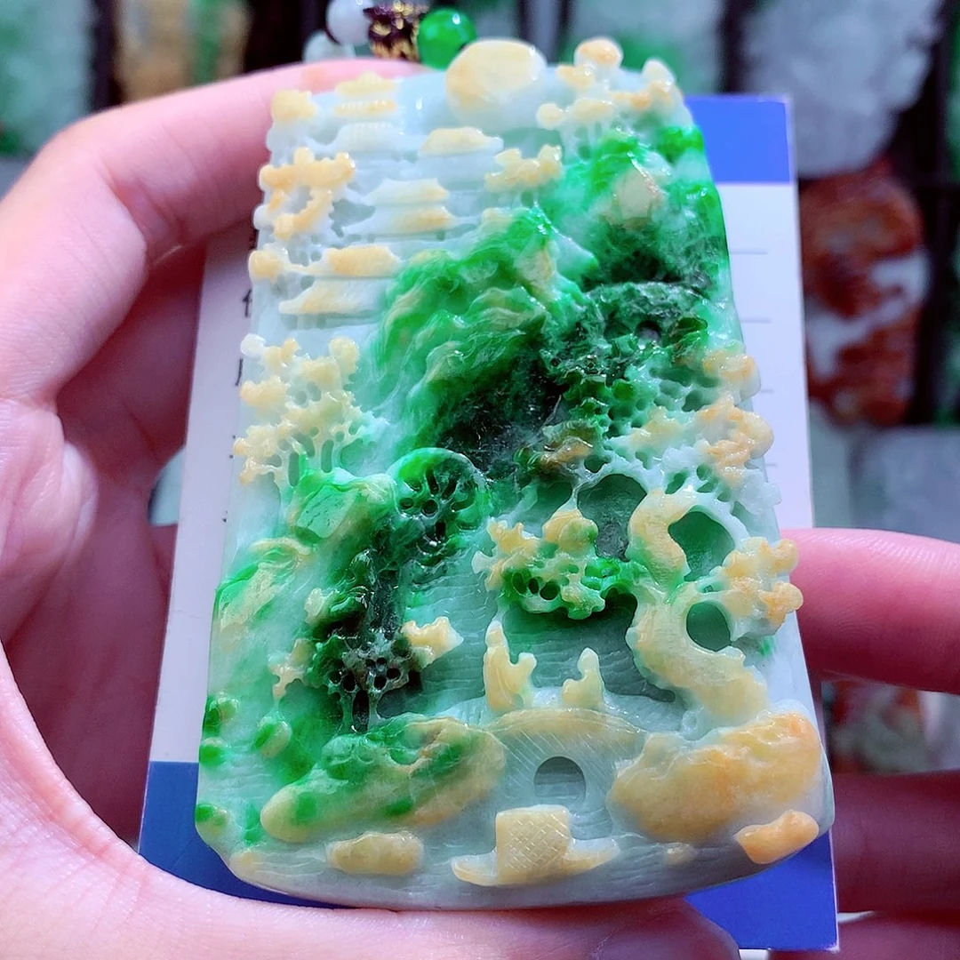 翡翠未镶嵌颈饰天然