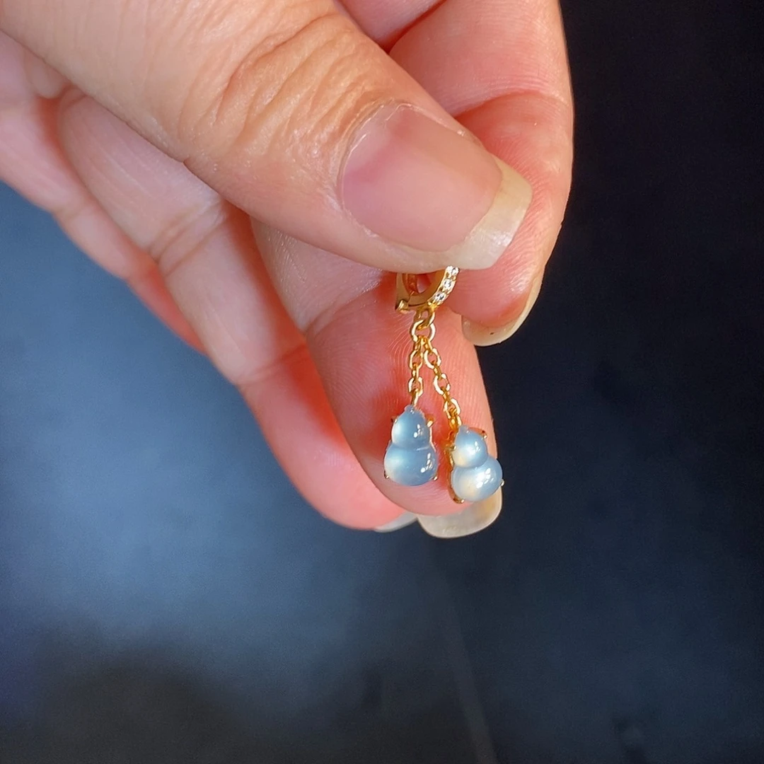 吊坠(不含链)银S925镶嵌翡翠