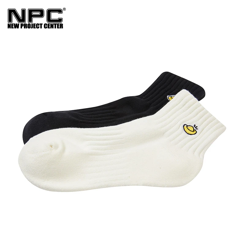 NPC潮牌刺绣小【元宝】短袜男毛巾底透气舒适NP52SC01