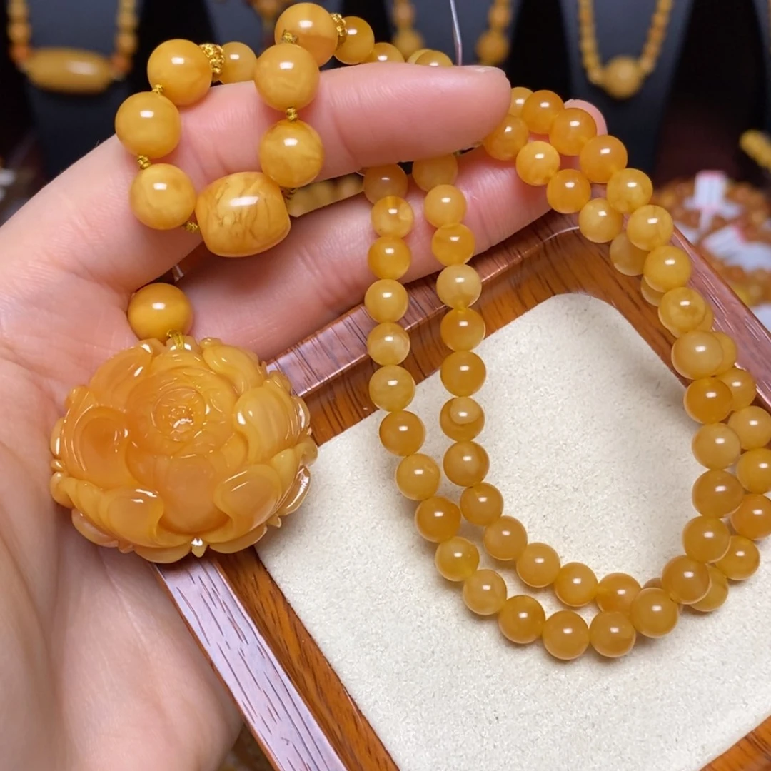 【闪购商品】蜜蜡颈饰未镶嵌项链