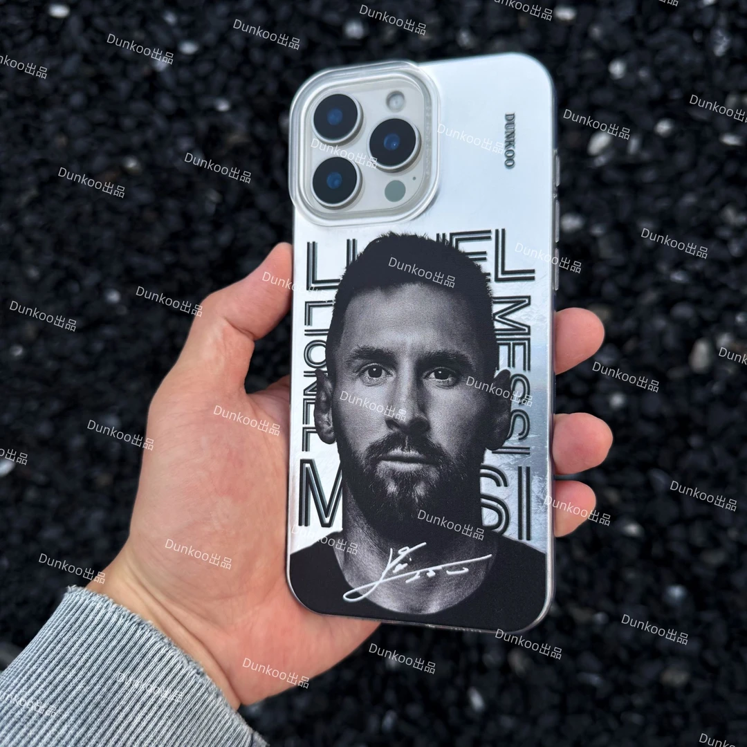 Dunkoo梅西手机壳X1防摔波纹适用苹果华为小米OPPO足球巴萨周边