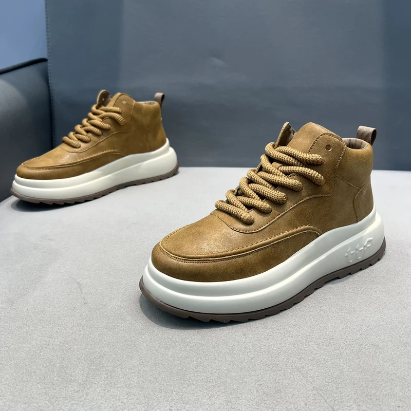 秋冬男士加绒保暖国潮厚底韩版简约男士休闲风轻奢男鞋TT118-155