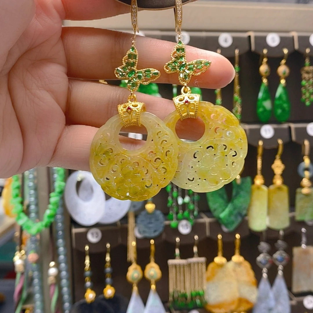 未镶嵌翡翠耳饰翡翠