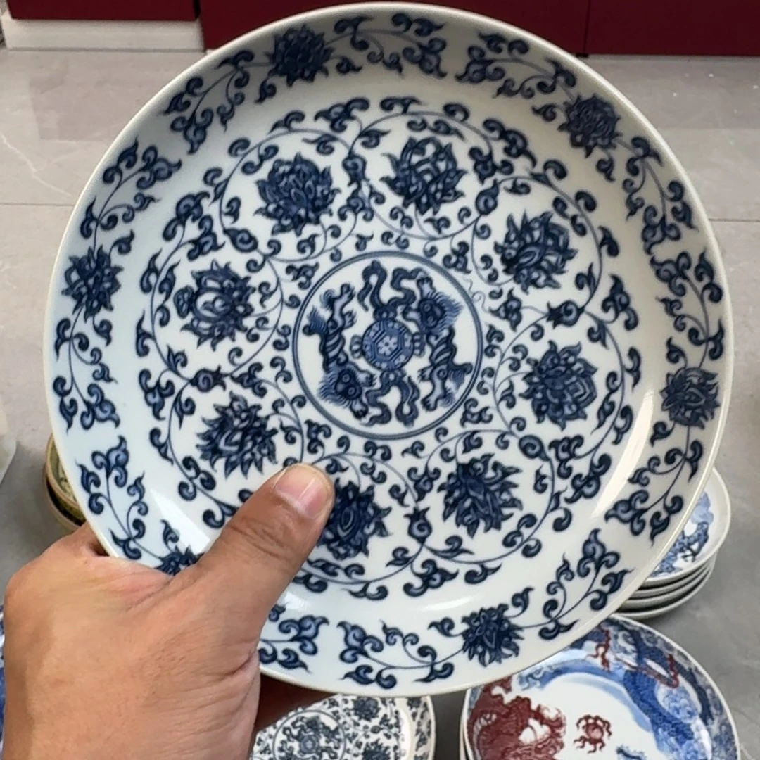 杯青花缠枝莲大壶承