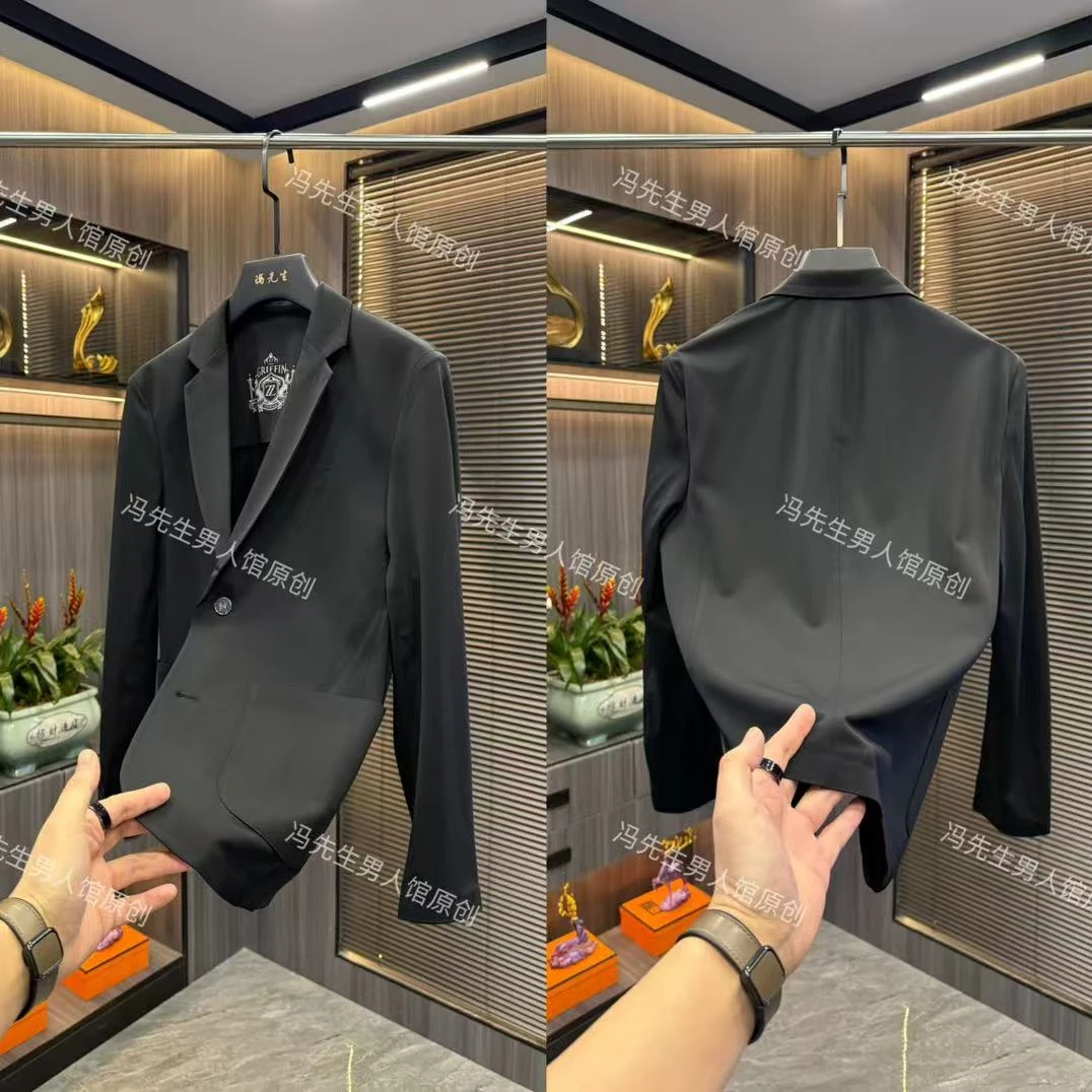春夏男士高品质修身商务无痕西服轻奢简约休闲百搭西装潮流外套