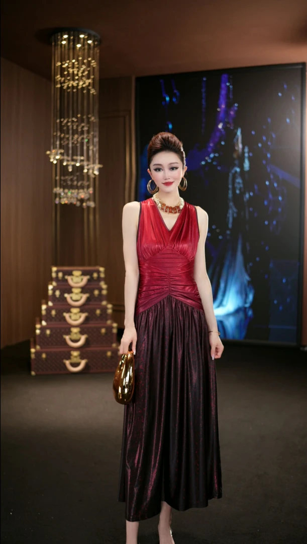 (娴儿)-高贵轻奢设计师气质优雅连衣裙D29101